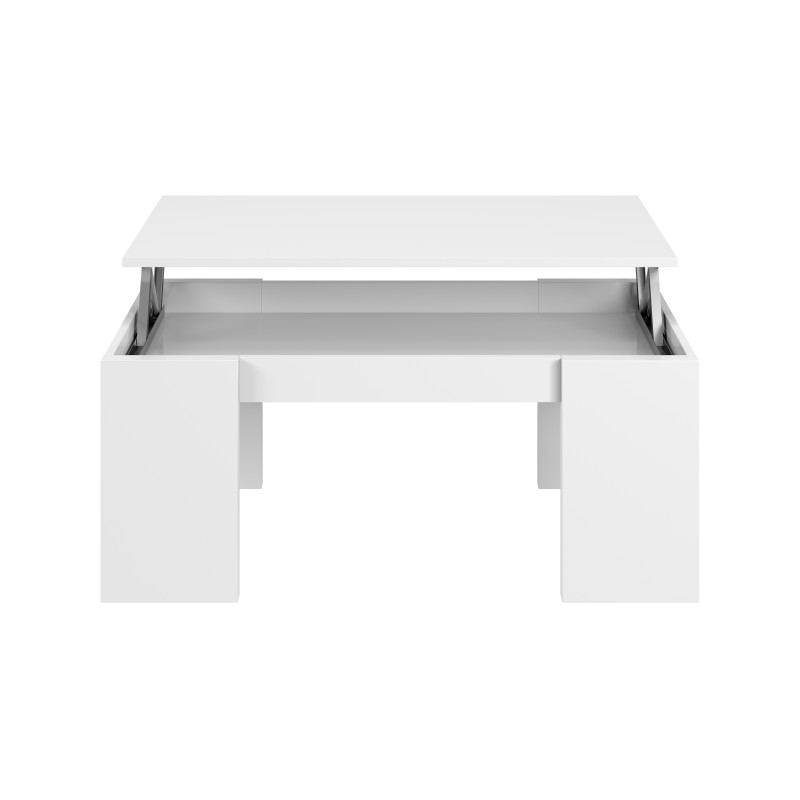 Mesa centro elevable barata CABOPINO Blanco Brillo 100 cm
