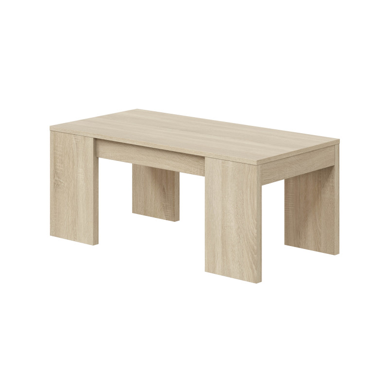 Mesa centro elevable barata CABOPINO Roble Canadian 100 cm