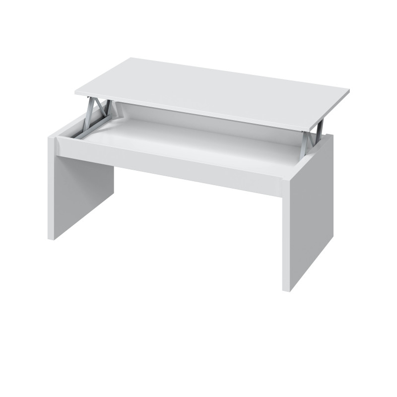 Mesa centro elevable barata MOTRIL Blanco Brillo 102 cm