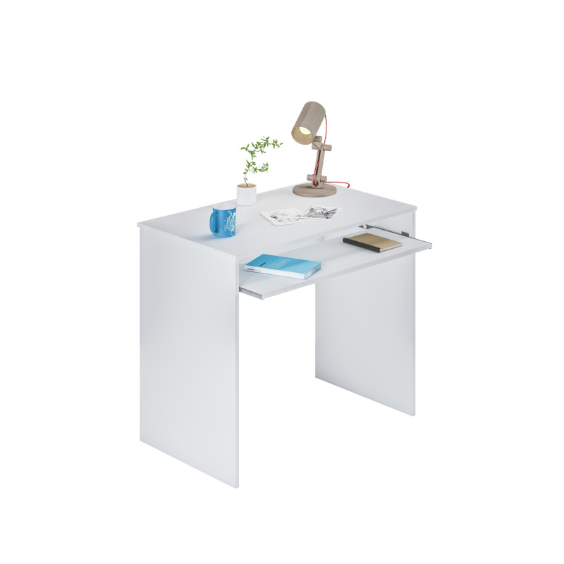 Mesa ordenador barata CHIPIONA Blanco Artik 90 cm