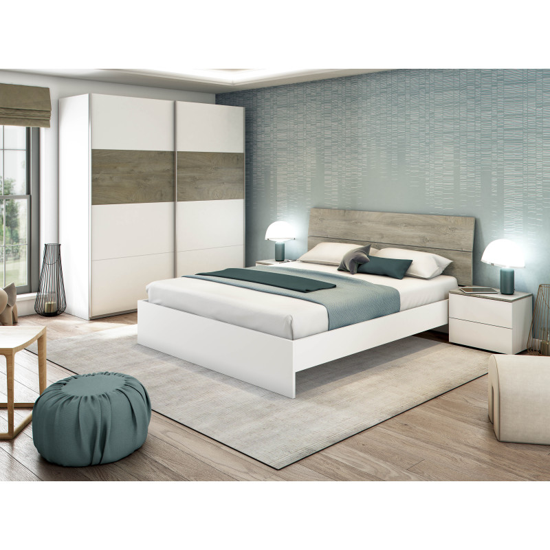 Cabezal + 2 mesitas (2C) barato SANTORINI Blanco Artik 176 cm