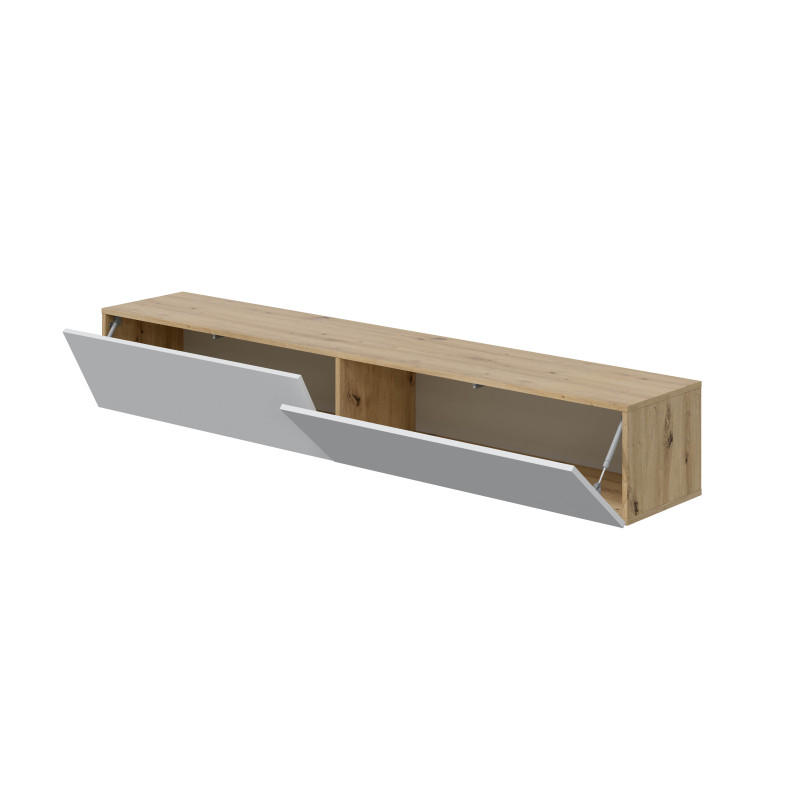 Mueble TV 2 p. barato CALETA Blanco Artik 180 cm