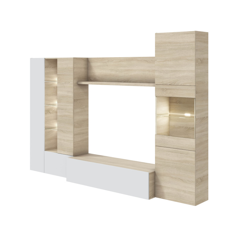 Salón compacto 260 barato MARINA Blanco Brillo 260 cm