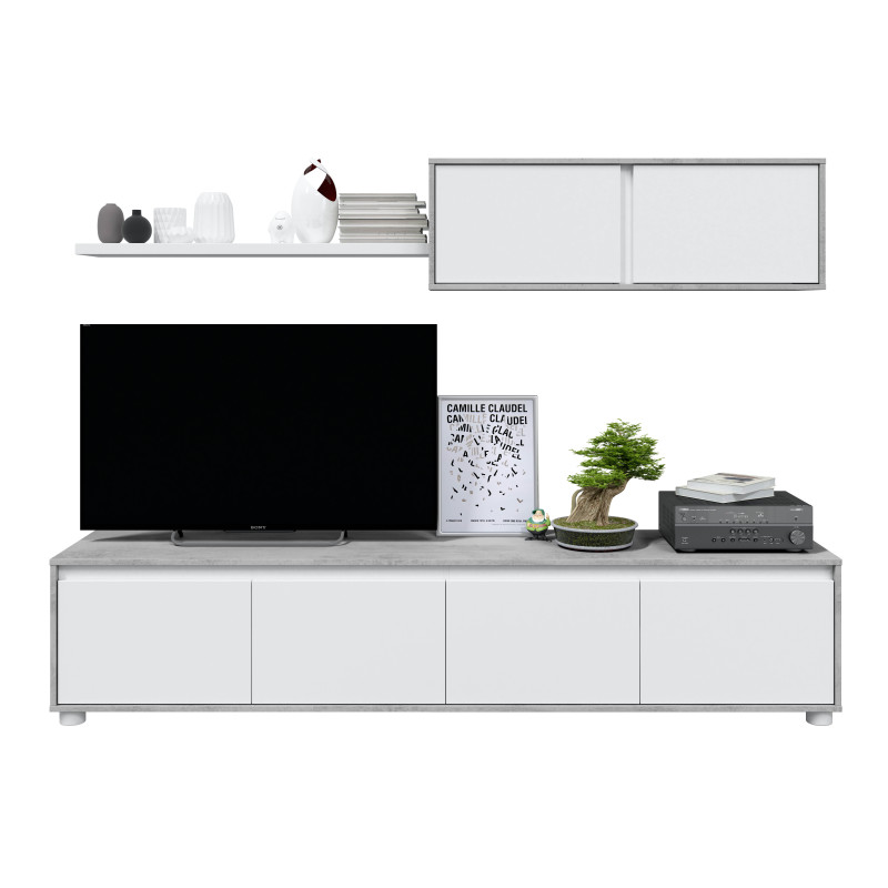 Salón TV barato Home Blanco Artik 200 cm