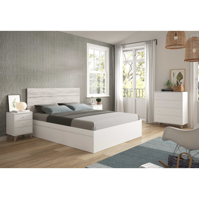 Cabezal + 2 mesitas (3C) barato ZAHARA Blanco Artik 56 cm