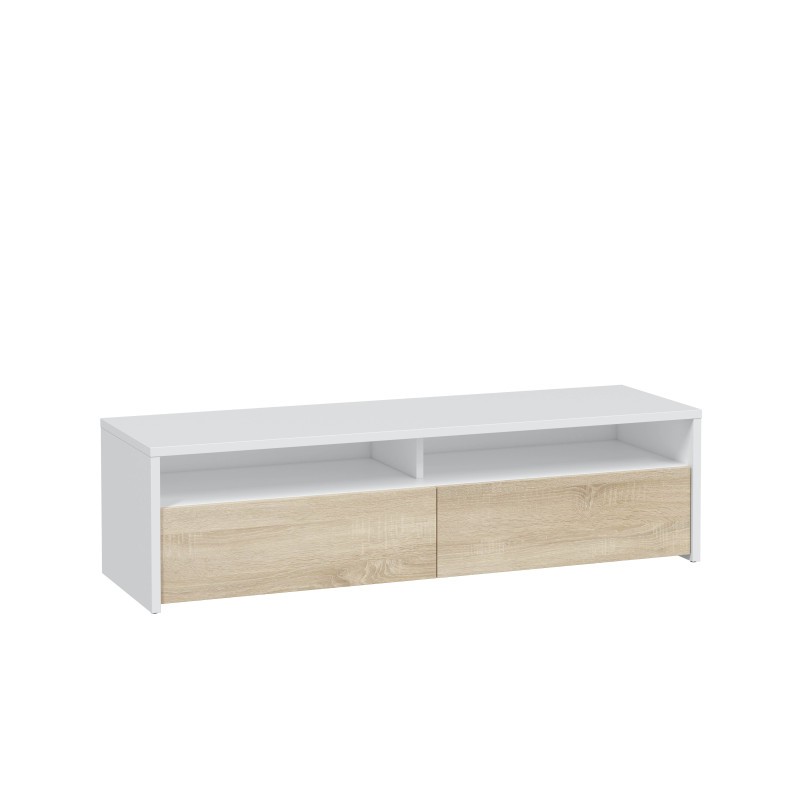Mueble TV 2 puertas barato FORMENTERA Blanco Artik 130 cm