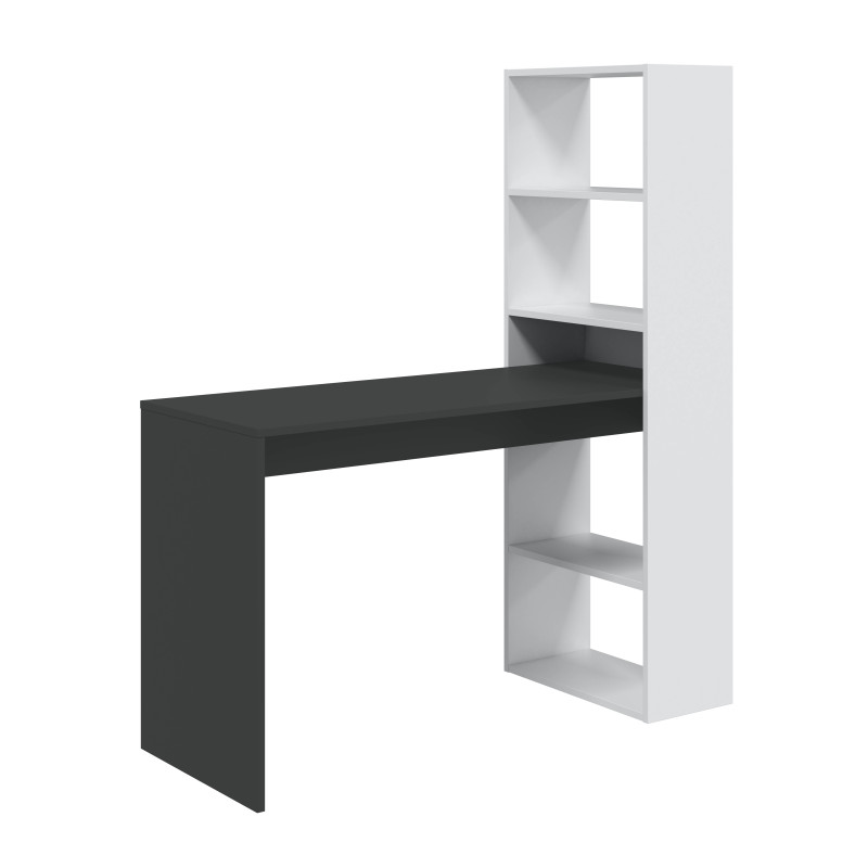 Mesa + estanteria barata CADAQUES PLUS Blanco Artik 120 cm