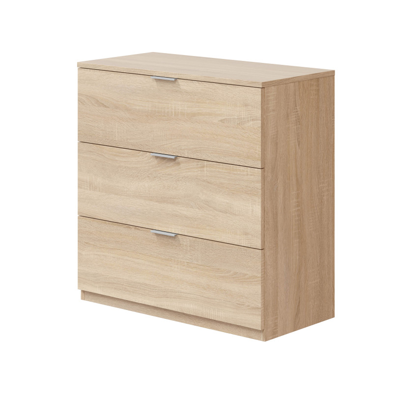 Cómoda 3c barato MOJACAR Roble Canadian 77 cm