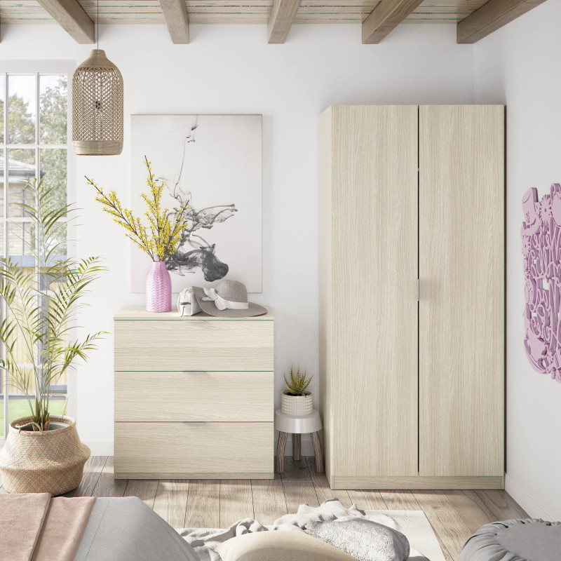 Cómoda 3c barato MOJACAR Roble 77 cm