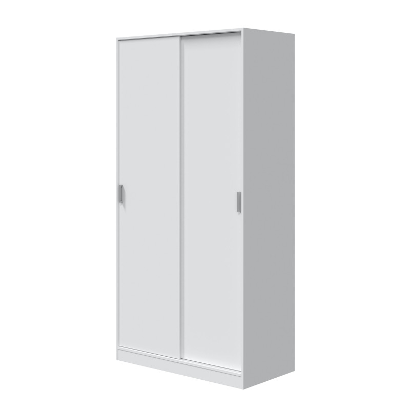 Armario 2p correderas barato Blanco 100 cm